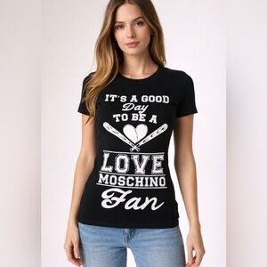 Love Moschino “it’s A Good Day” Black T-Shirt